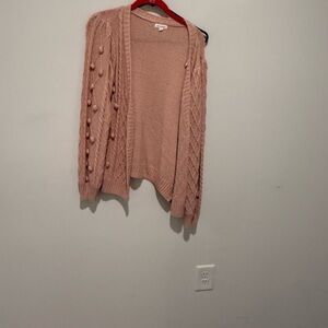 Blu Pepper Pink Textured Cardigan